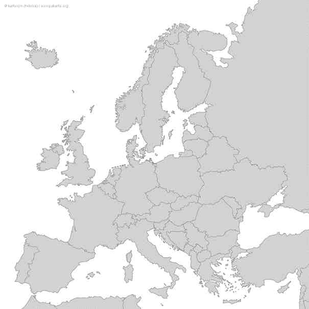 Student Handout For Unit 2 Lesson 1 Map Of Europe Enlarge It To A3